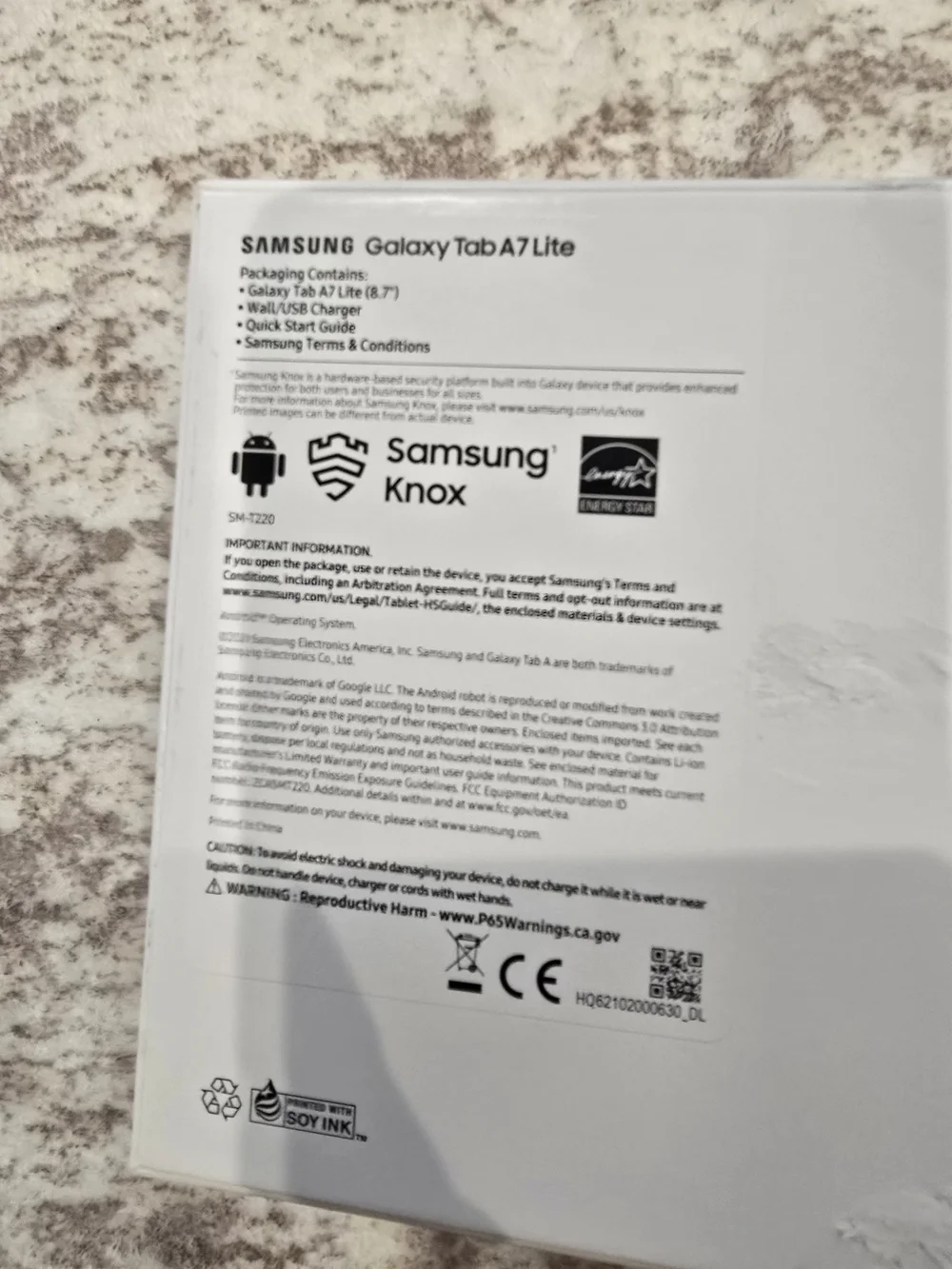 Samsung Tablet in Light Gray